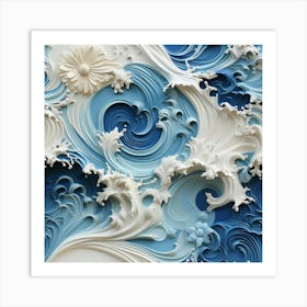 Azure Waves Art Print