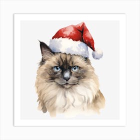 Santa Cat 35 Art Print