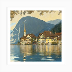 On Lake Attersee, Gustav Klimt 3 Art Print