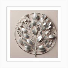 Scandinavian style, Silver eucalyptus branch 2 Art Print