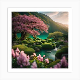 Pink Blossoms In The Spring Art Print