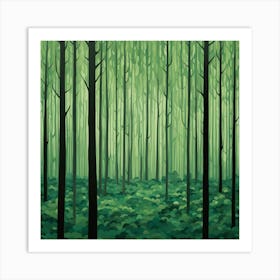 Green Forest Art Print