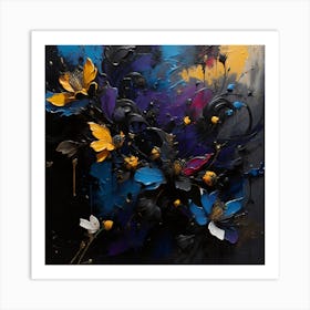 Abstract Flowers Art Print