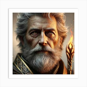 Ronan Mentor Closeup Portrait Art Print