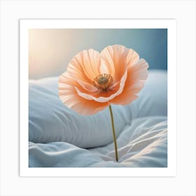 Comic Style Digital Photograph Of A Delicate Peach Art Print