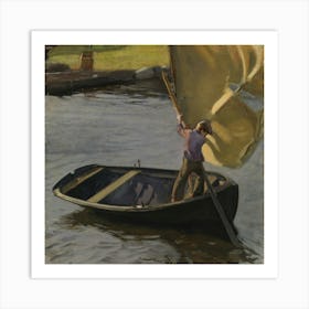 Boy And Sail, 1902, By Magnus Enckell Art Print