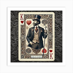 Steampunk King Of Hearts Art Print