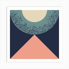 Moon And Triangle Art Print