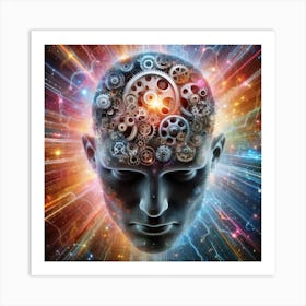 Brain And The Cogs Art Print