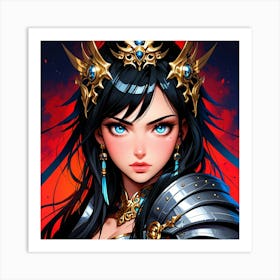 Default A Gracefully Fierce Anime Warrior Princess Her Intrica 3 (1) Art Print