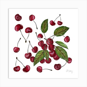 Cherries Mix Art Print