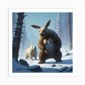 Bears In The Woods Art Print