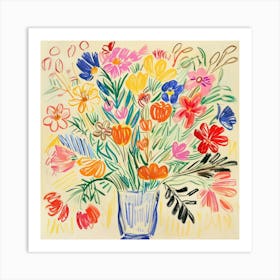 Spring Flowers Painting Matisse Style 6 Art Print