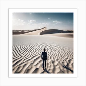 Man In The Desert 127 Art Print