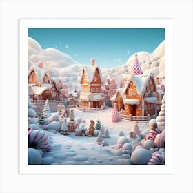 Christmas Village 13 Art Print