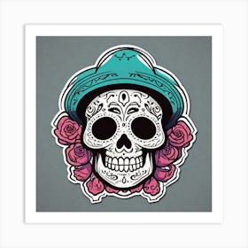 Day Of The Dead Skull 7 Art Print