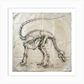 Dinosaur Skeleton Art Print