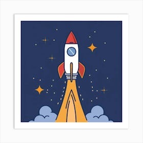 Rocket Launch 5 Art Print