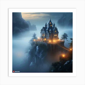 Castle In The Fog 1 Art Print