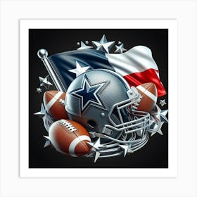 Texas Cowboys Football Art Print