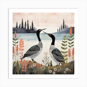 Bird In Nature Common Loon 1 Art Print