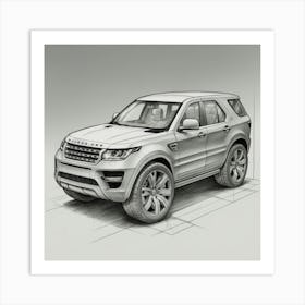 Land Rover Suv Art Print