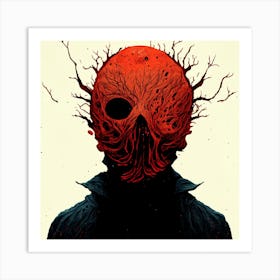 Man With A Skull Art Print