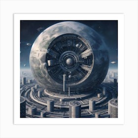 Futuristic City 66 Art Print