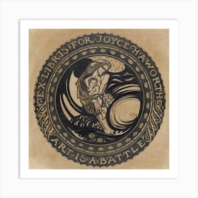 Design For Ex Libris For Joyce Haworth (1915), Richard Roland Holst Art Print