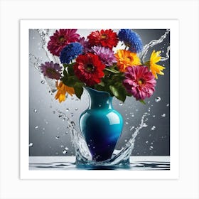 Flowers In Water 12 Art Print