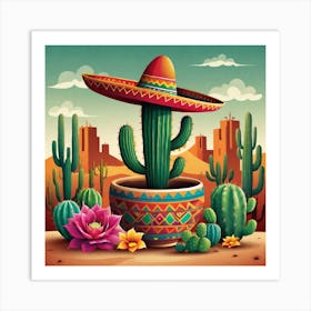 Mexican Cactus 48 Art Print