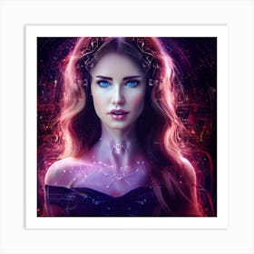 Sci - Fi Girl Art Print