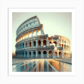 Ancient Colosseum in Italy - Painting Art Print