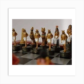 Egyptian Chess Set Art Print