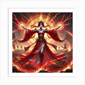 Priestess Kaida Crimson Seal Art Print