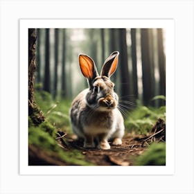 Rabbit In The Forest 136 Art Print