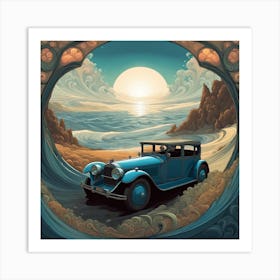 Car On The Beach Art Print