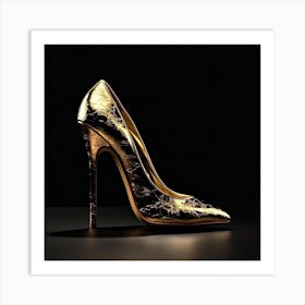 Gold Stiletto Art Print