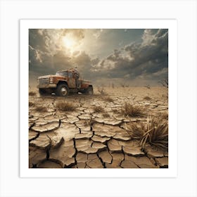 Truck In The Desert 14 Art Print