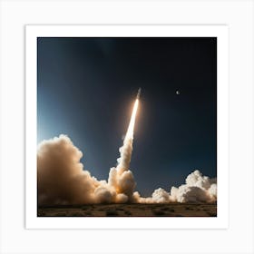 Nasa Rocket Launch Art Print