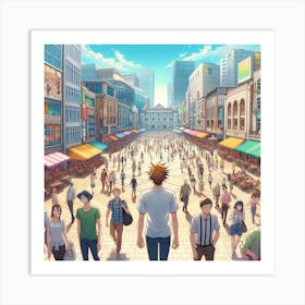 Anime City Art Print