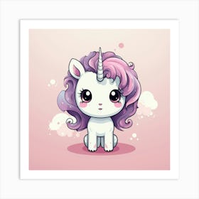 Cute Unicorn 618 Art Print