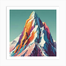 Colorful Mountain Art Print