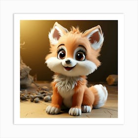 Cute Fox 47 Art Print