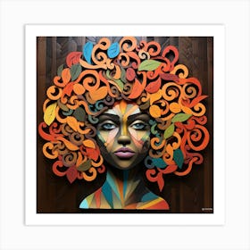 Afro Head Art Print