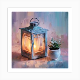 Candlelit Lantern Art Print