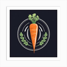 Carrot On A Plate Art Print