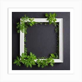 Frame With Herbs 2 Art Print