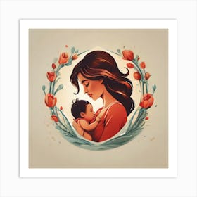 Mother And Child 3 Art Print