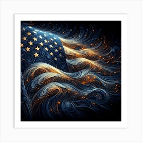 Usa Flag Art Print